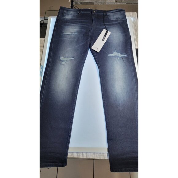 Armani Exchange $150 A|X J13 Men Slim Fit Dark Blue Stretch Cotton Jeans 36R - Picture 1 of 9
